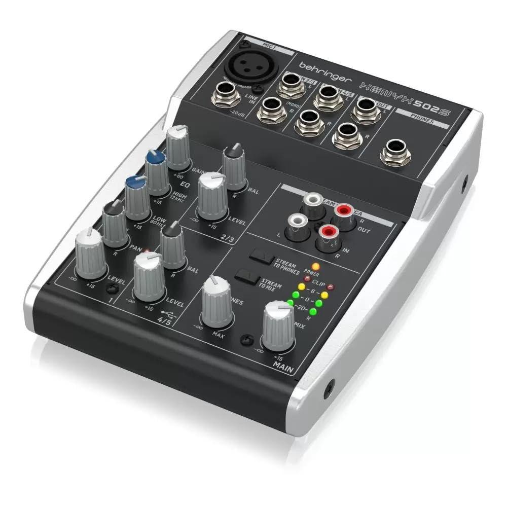 Behringer Behringer Analog Mixer 5 Input 2 Bus Mixer with USB Streaming Audio Interface XENYX 502S