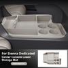 For SiENNA Silicone Storage Box  Center Console under Layer Modification Special Car Interior Accessories Organizer