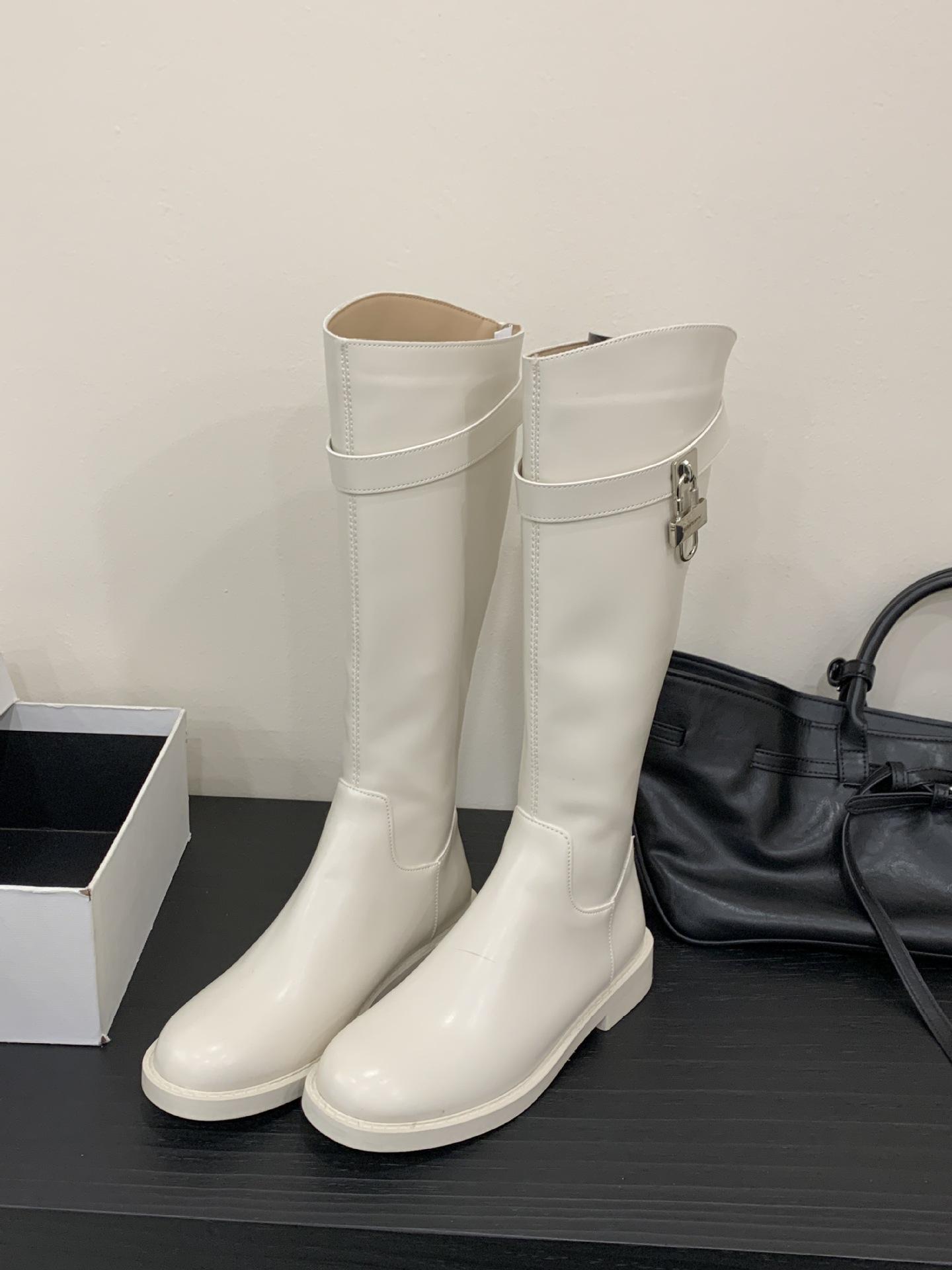 

Niche design knight boots 2025 new thin boots versatile square head flat bottom high tube fashion single boots women 39 абрикосовый