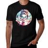 Messy Bun Babe On Beach  Reflection TShirt Utility Work Short Sleeve Top