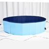 Piscina Portatile Pieghevole in PVC per Bagnetto Animali Cani Taglia Grande 160x30cm O 120x30cm Blu Rosso