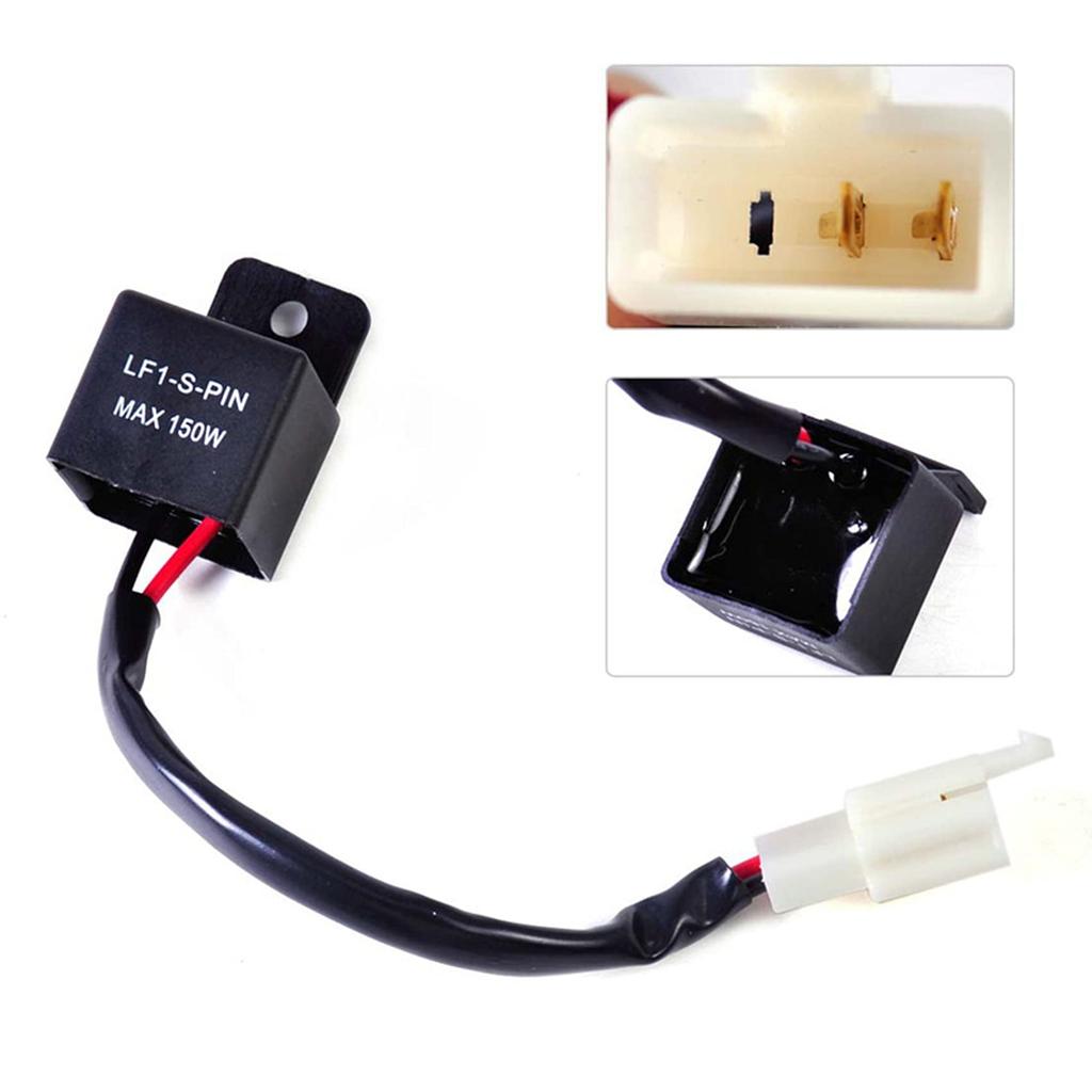 Shufearo LED Relay Indicator Relay, Motorcycle Quad Load, Independent Indicator LF1-S-PIN MAX 150W 2 PIN