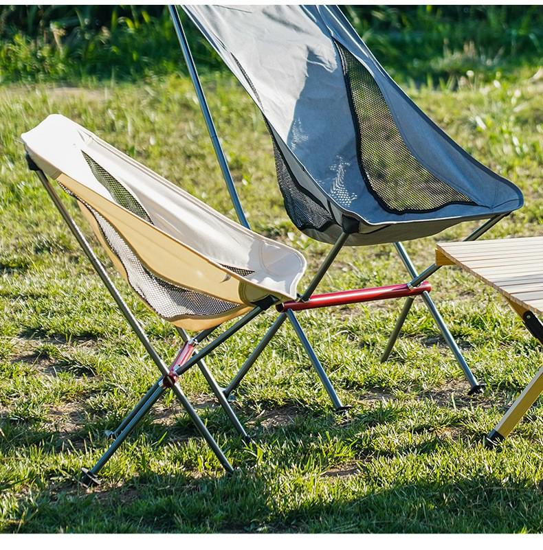 Tragbarer Aluminium-Mondstuhl: Outdoor-Liegestuhl für Freizeit- & Strandaktivitäten