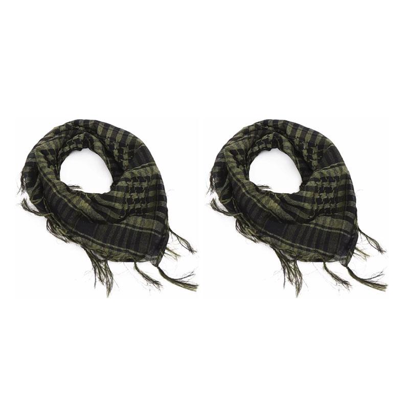 123Pcs Tactical Keffiyeh Shemagh Arab Scarf Shawl Neck Cover Head Wrap Cotton Winter Scarves Men'S Outdoor Hiking Shawl