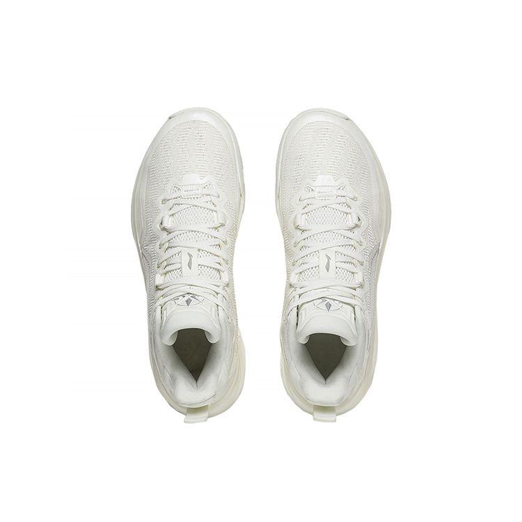 LiNing Blade 3 White Pearl Shock Absorption Non-Slip Wear-Resistant High-Top Basketball Shoes Cloud Mist White Men Basketball Shoes ABAS089-1