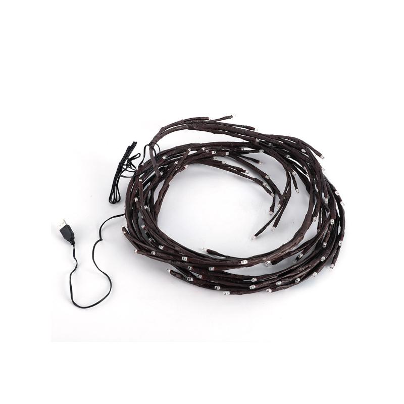 

Светодиодная гирлянда Willow Vine Light String USB Plug-in 8 режимов освещения Водонепроницаемое декоративное освещение для праздничных украшений в помещении 96LED