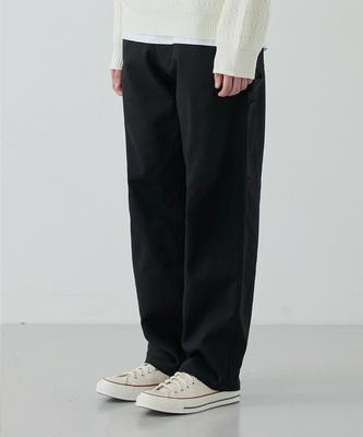 NODU Single Carpenter Cotton Pants [Black]
