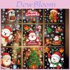 Christmas Snowflake Decal Pvc Wall Sticker With Santa Reindeer Snowman For Holiday Decor
