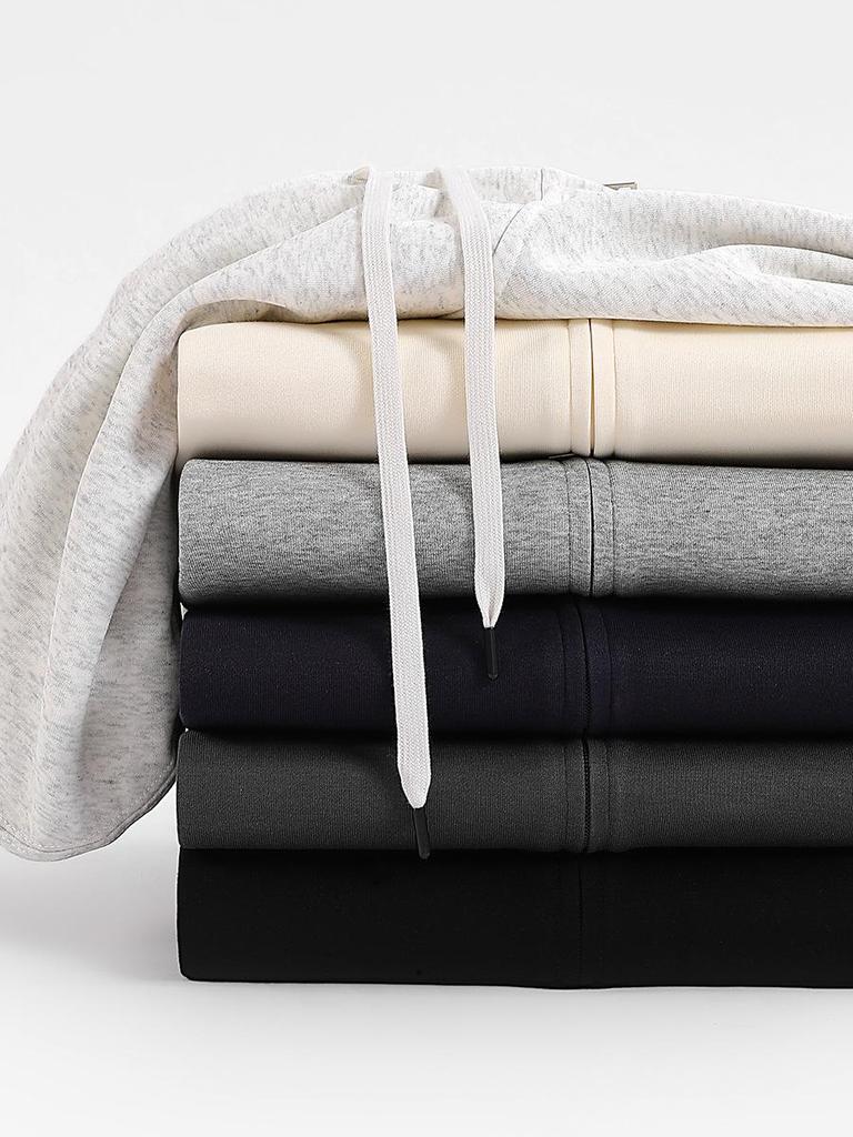 Unisex Zippered Hooded Sweatshirt - Solid Color, Loose Fit, Versatile Autumn Casual Hoodie Jacket