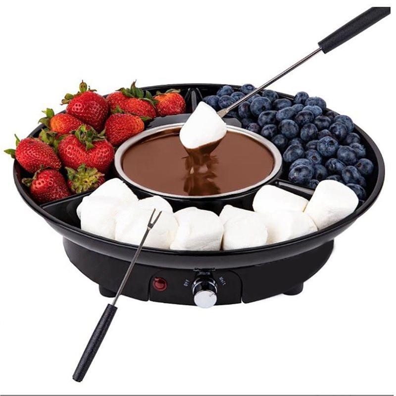 AEE2-Electric Fondue Set, With Fork, Chocolate Melting Pot, Chocolate Melting Candy Melting Fondue Pot US Plug