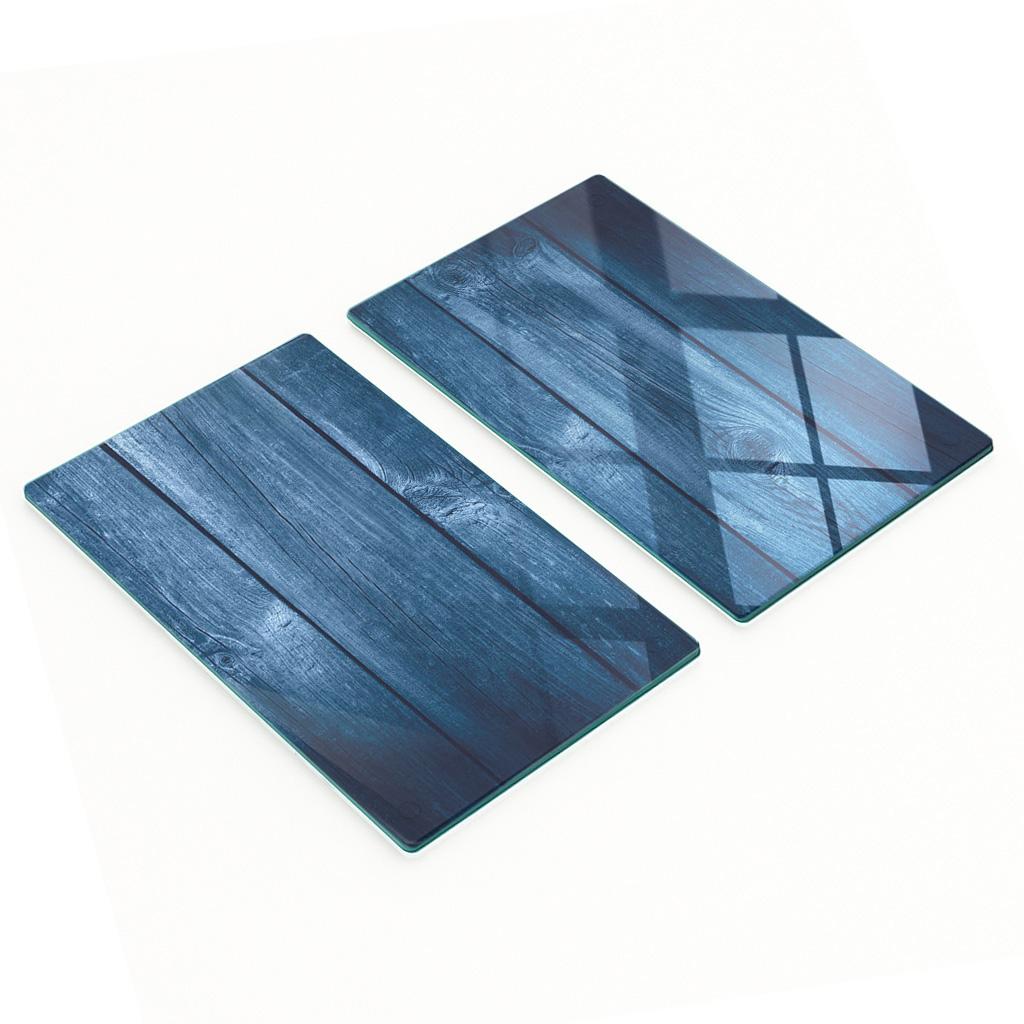 Tempered Glass Kitchen Splashbacks With Graphics Blue 2X30X52 Cm