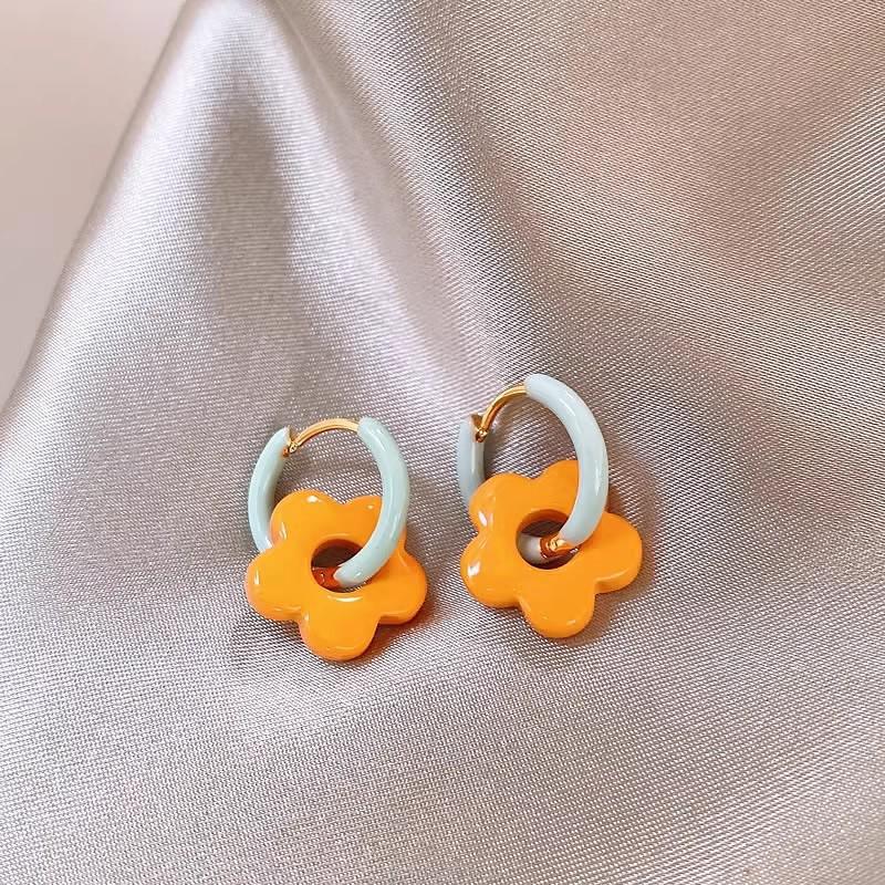 18K Gold-Plated Maillard Style Retro Stud Earrings - Light Luxury, Versatile High-End Design for Women