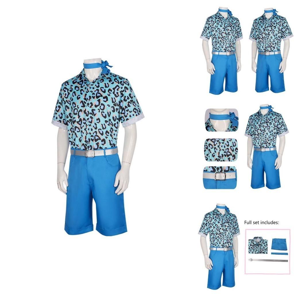2023 Barbie Cosplay Costume Ken Blue Anime Set Halloween Outfit Polyester Fabric Popular Movie Theme Available In Multiple Sizes