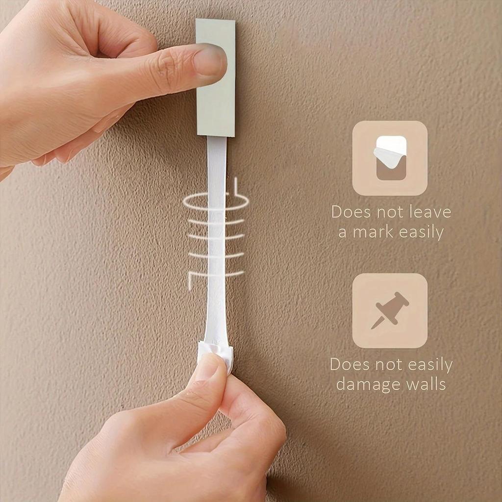 24pcs/2packs White detachable adhesive strips without residual double-sided tape suitable for frame installation,wall mountingPinstriping Tape 3