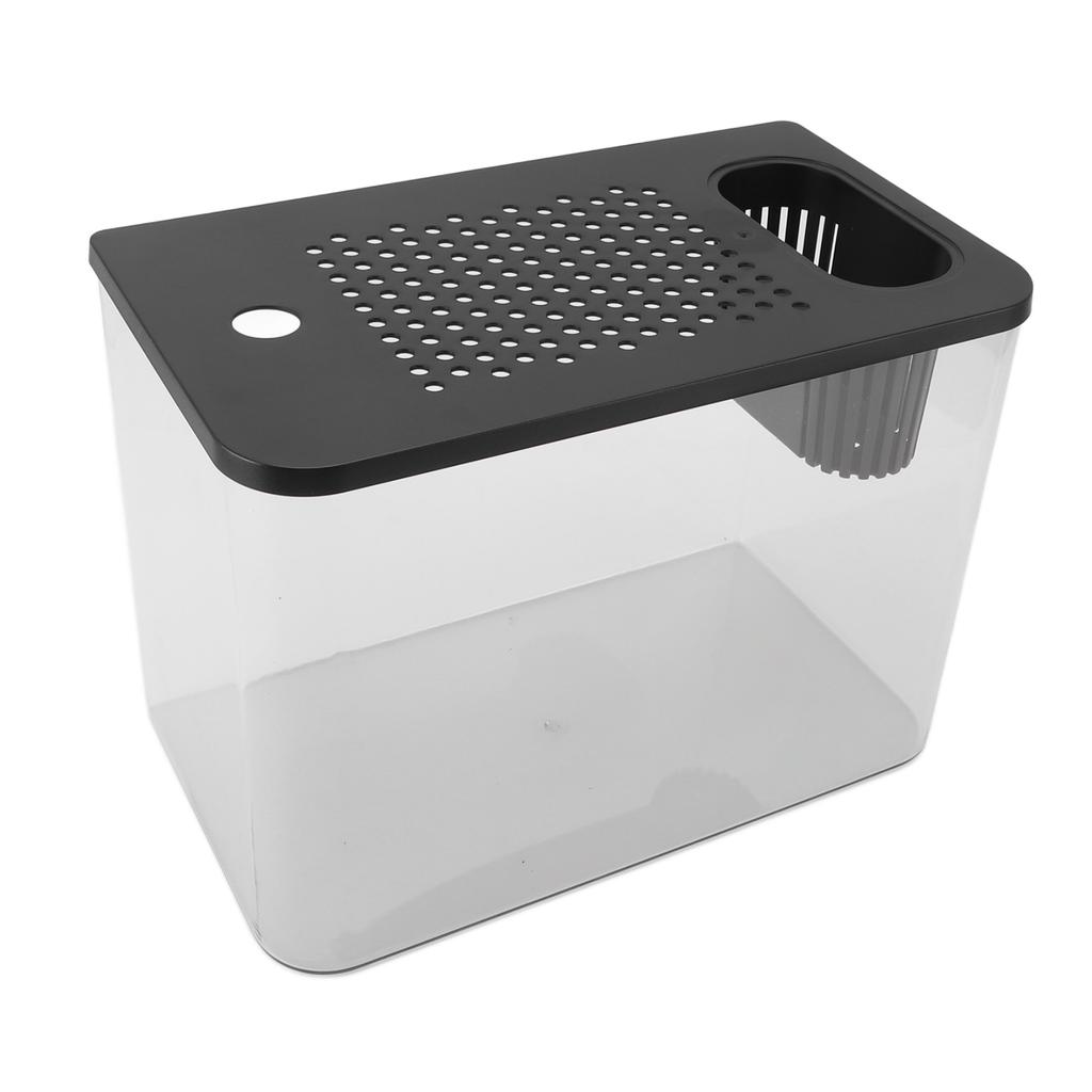 Small Fish Tank Plastic Clear Micro Landscape Desktop Aquarium for Goldfish Shrimp Betta Fish