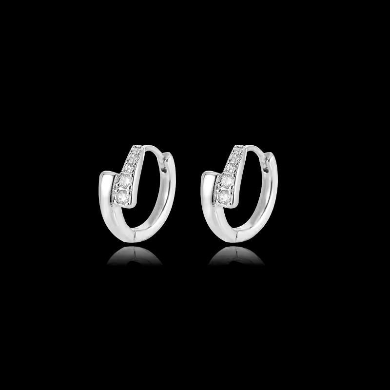 Korean Style Geometric Circle Earrings: Elegant, Versatile Ear Jewelry for Women and Students