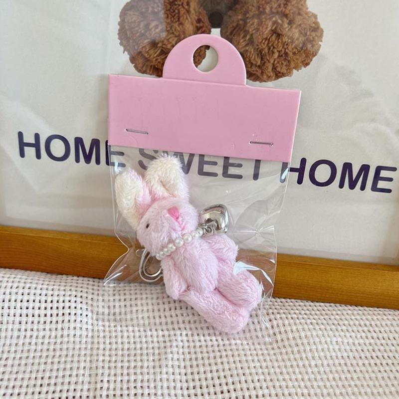 Cute Cartoon Rabbit/Bear Keychain Women's Bag Wallet Purse Pendant Charm Fun and Unique Accessory for Phone Bags Keys