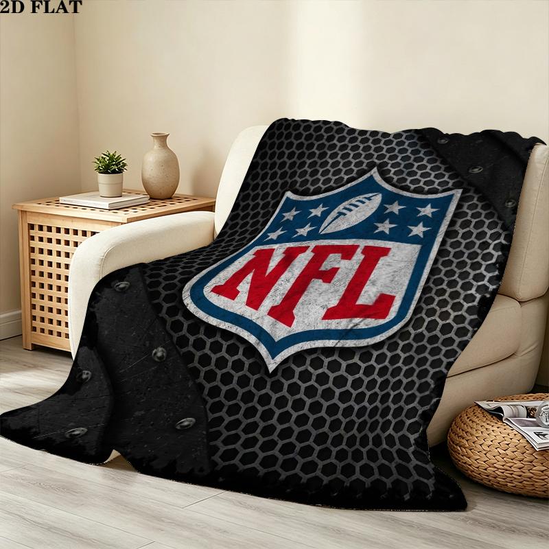 National Football League Print Flannel Blanket, High quality Comfortable for All Seasons, Home Decor, Warmth and Comfort, Perfect for Christmas Gifts