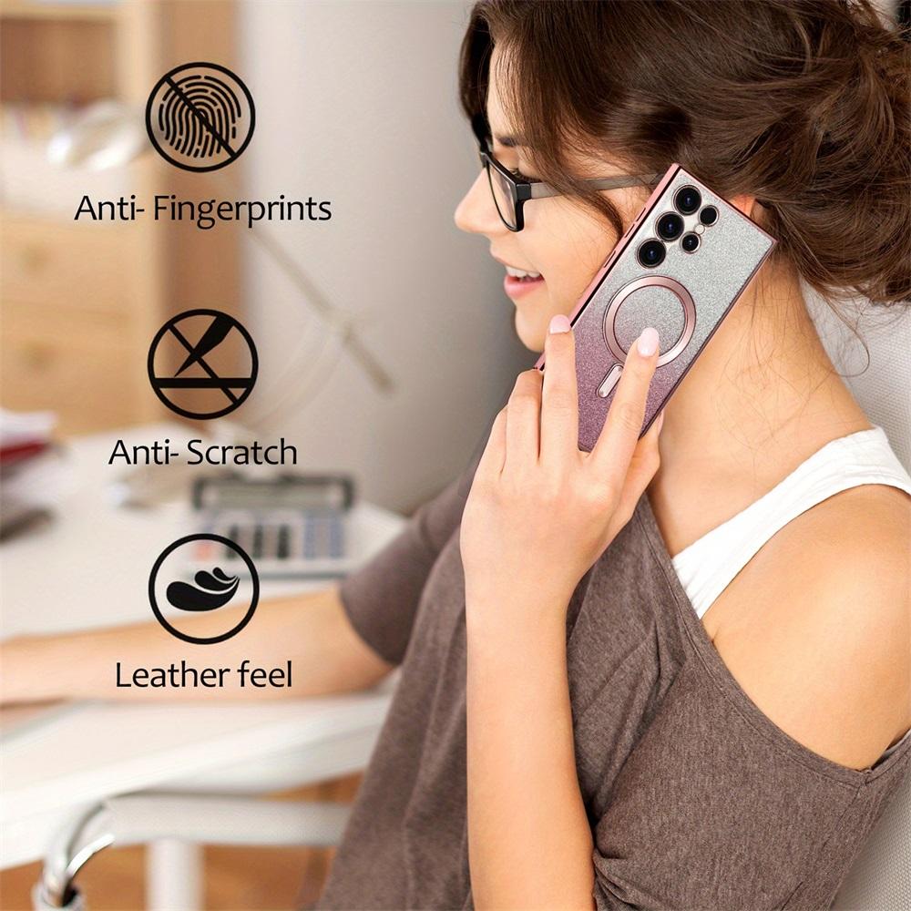 Capa BlingBright para Samsung Galaxy S24 S23 S22 S21 S20 Ultra Plus FE Glitter Case Note20 Ultra Plate Wireless MagSafe Magnetic