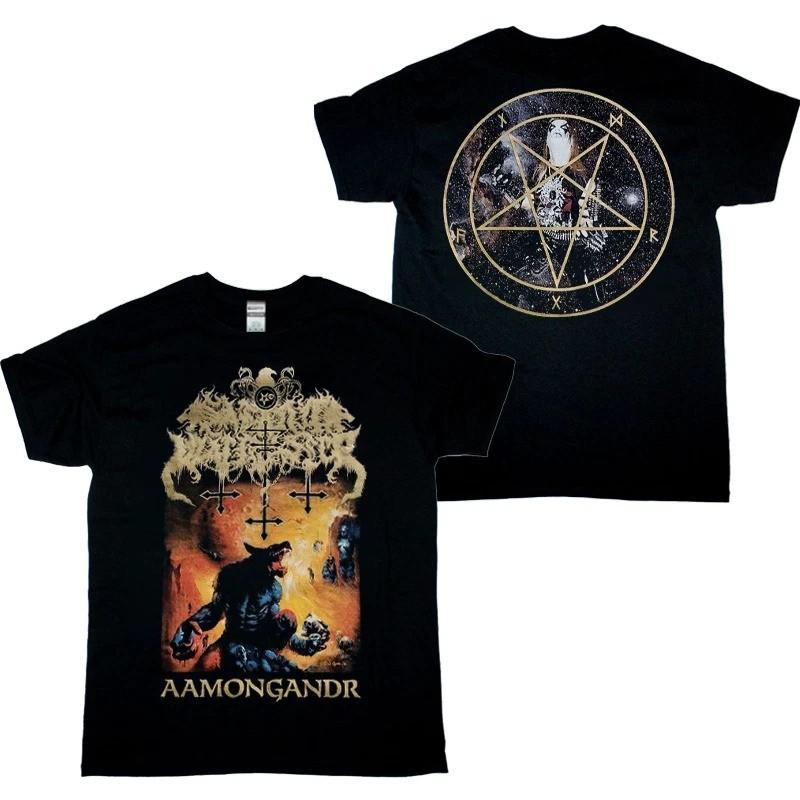 

НОВИЙ Satanic Warmaster Band Aamongandr Бавовняна Чорна Футболка з Принтом на Обидві Сторони Унісекс XXXL