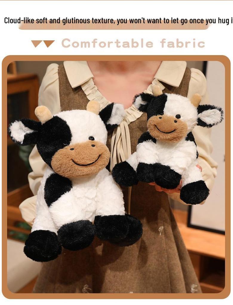 Black & White Cow Bean Plush Toy Doll – Children's Activity Gift