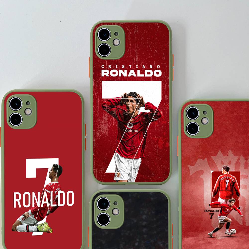 Famous Football Players C-CR7 For Silicone Matte Phone Case For iPhone 16 Pro Max 15 14 13 12 11 X XS MAX
