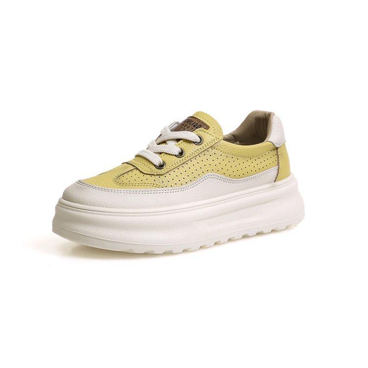 2025 spring new thick-soled heightening casual shoes women's versatile fashion muffin shoes sports shoes lightweight versatile board shoes