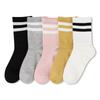 5 Pairs Women's Summer Mid-tube Socks Deodorant Women's Socks Antibacterial Boneless Striped Sports Socks Silk Stockings