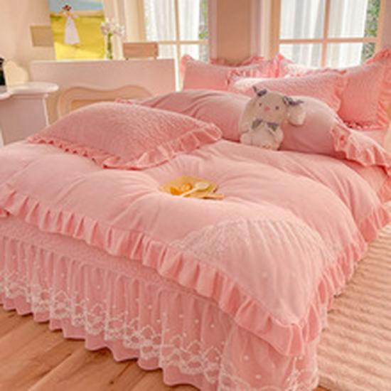 New Lamb Fleece Blanket - Solid Color, Double-Layer, Thickened Flannel for Children
