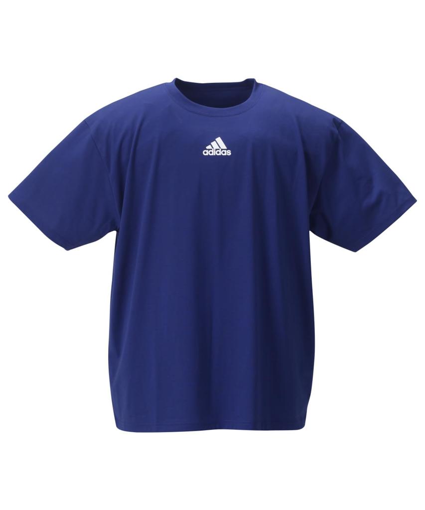 Adidas Plus Size Crew Neck Short Sleeve Yale Navy x Black Men's 2-Piece T-Shirt, 1012493280-1-4L,