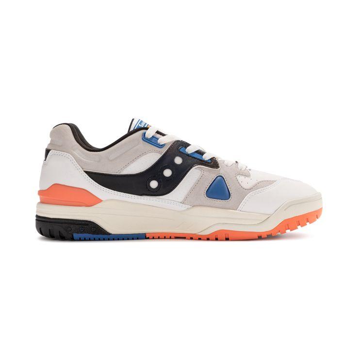 SAUCONY Cross 90 Sports Non-Slip Wear-Resistant Low-Top Casual Shoes Unisex Sneaker White Orange S79035-1