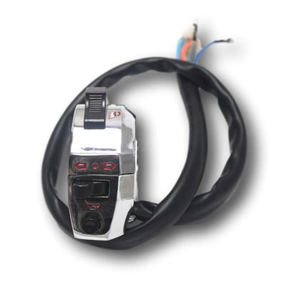 ENN LLC Universal Left Handle Switch for Motorcycles, Plated, Handlebar Diameter 0.9 Inches (22 Mm), Motorcycle, Moped, Scooter