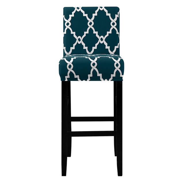 

Printed Bar Chair Furniture Covering Stretch Space-saving Size Modern Printed Seat Stool Machine Washable Removable Slipcovers For Party Home Use 1PC