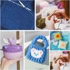 Wood Knitting Needle Gauge And Ruler Square Wood Spinning Control Card Knitting Tool For Spinners Yarn Measuring Tools
