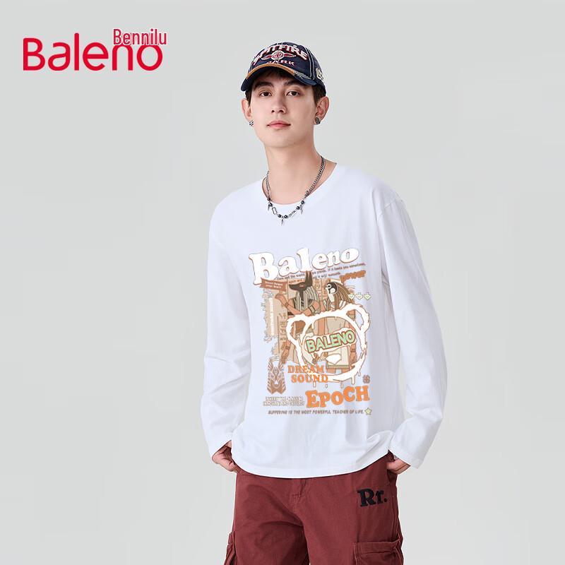 

Baleno Men s American High Street Heavyweight Cotton Long Sleeve T-Shirt M