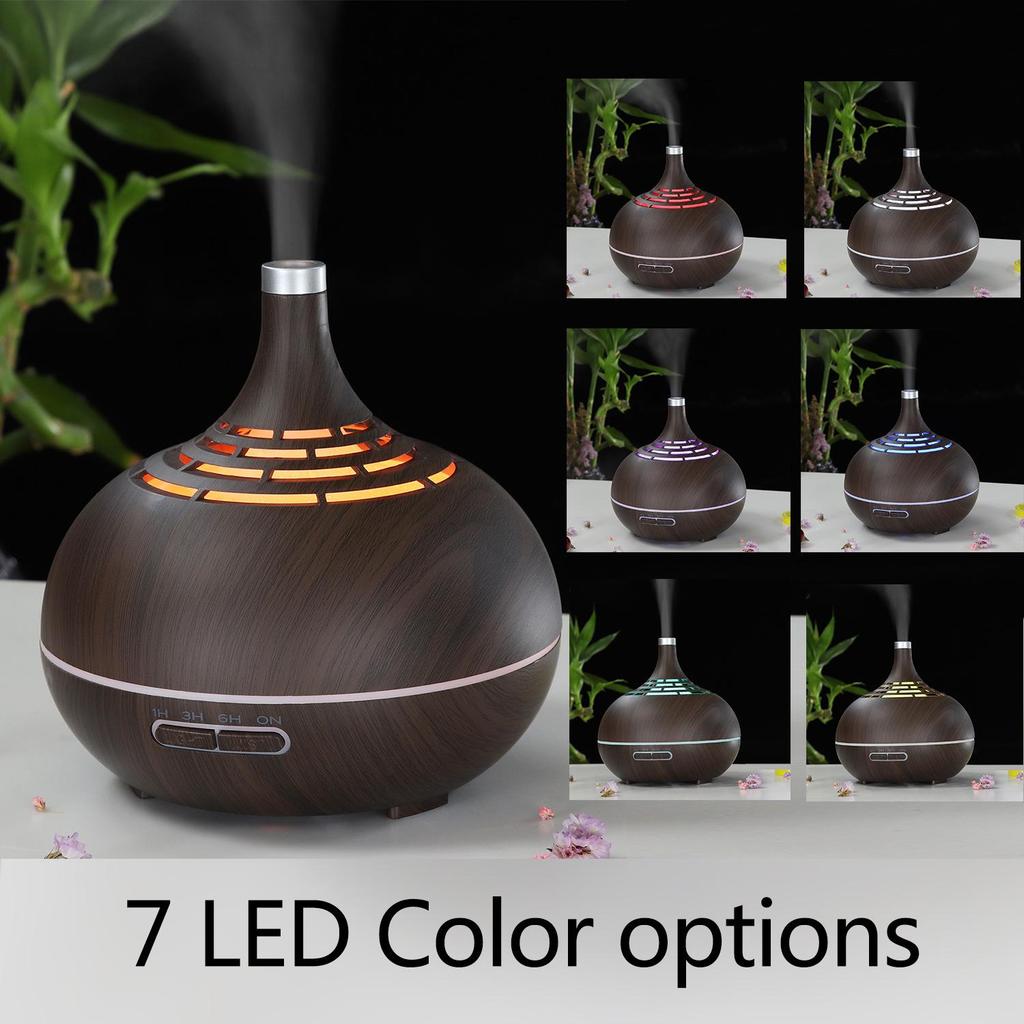 WiFi Wood Grain Aroma Diffuser, 400ML Air Atomizing Humidifier