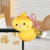 Adorable Cartoon Gourd Animal Figurine Lucky Resin Ornament Small Decor for Computer Monitor Edge Bedroom Desktop Gift