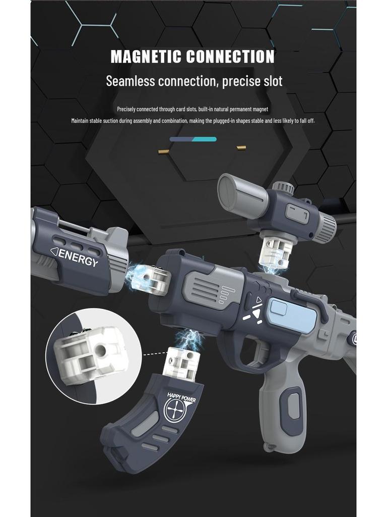 Magnetic Toy Gun with Creative Design and Electric Sound Effects, Ideal Children's Gift for June 1st Birthday.