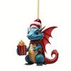 Festive Acrylic Christmas Dragon Ornaments Vibrant Car Decorations For Cheerful Spirit