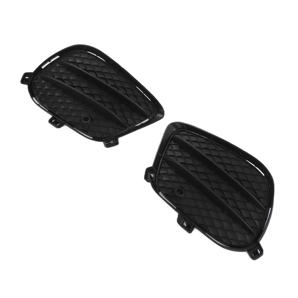 2pcs Front Fog Light Grill Cover Left Right ABS Black Replacement for Mercedes Benz GLE W166 AMG 2015‑2019