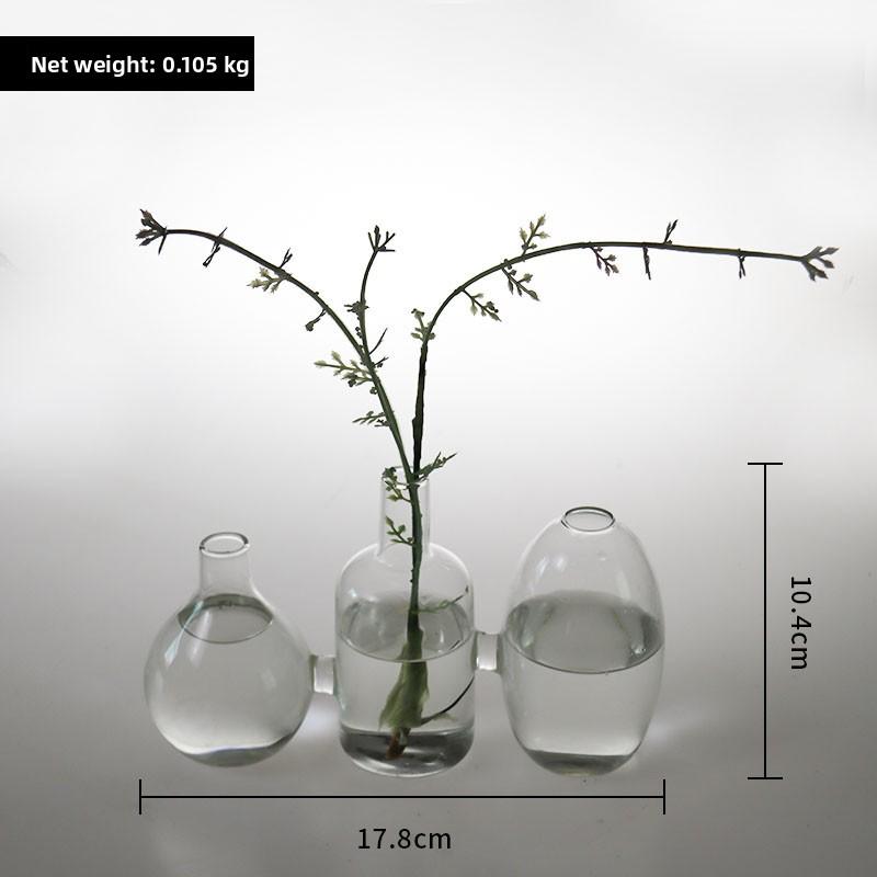 

Nordic Creative Glass Small Vase Decorative Living Room Flower Arrangement Water Cultivation Feng ui Ornament