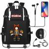 Gaming Print Backpack Large Capacity Travel Bag with USB Charging Port for Middle High School Students Boys Girls Teens