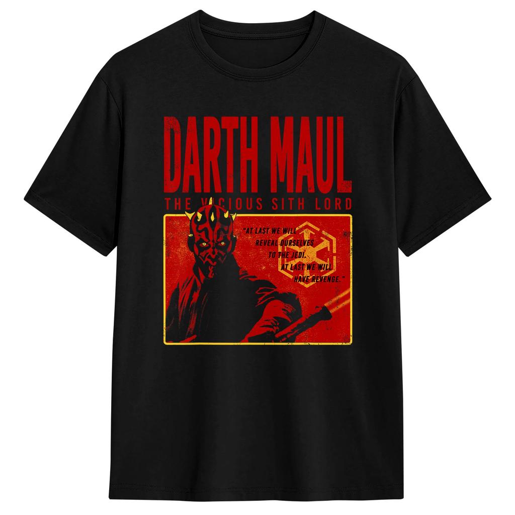 Darth Maul Spray Paint Face T-Shirts Men Awesome Pure Cotton Tees Round Neck Short Sleeve T Shirt New Arrival Tops