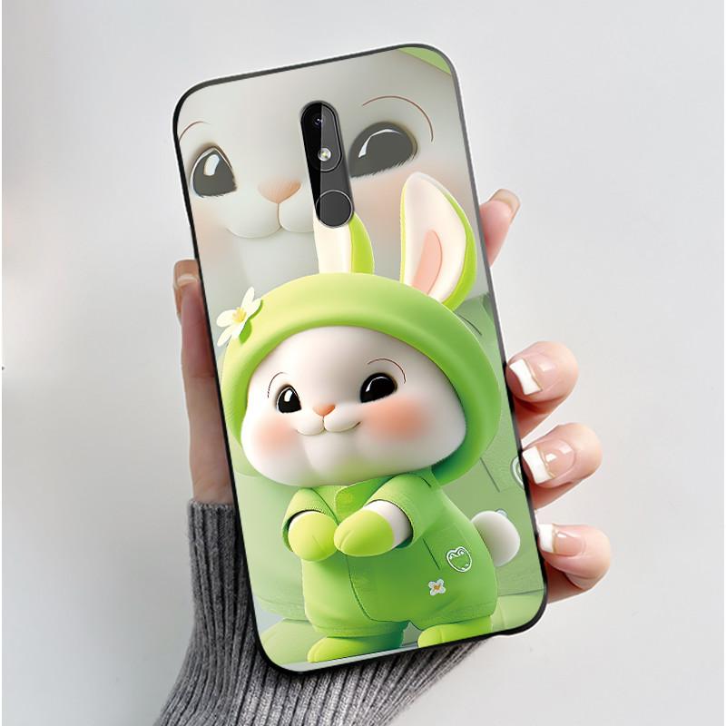 Matte Soft TPU Case For Nokia 3.2 4.2 3.1 Nokia3 Phone Case Luxury Cute Love Rabbit Funny Black Silicone Ultra Thin Back Cover