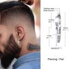 Triangle Cone Spike Long Chain Earring Stainless Steel Double Connected Chains Huggie Hoops Earring Mens Jewelry