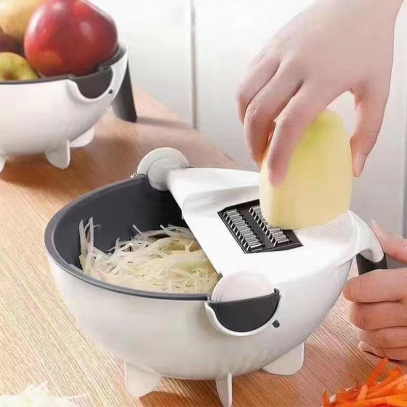 Multifunction Vegetable Chopper With Drain Basket For Home Kitchen Food Prep