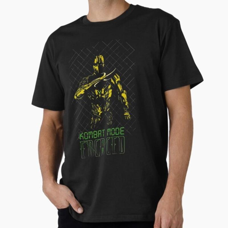

Винтажная футболка Mortal Kombat Cyrax 90-х годов Подарок для геймера 100% хлопок с принтом Мужская футболка с коротким рукавом и графикой Все размеры -... S разноцветный