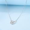925 Silver Pendant Necklace Heart Star Charm Basic Chain Original Jewelry For Woman