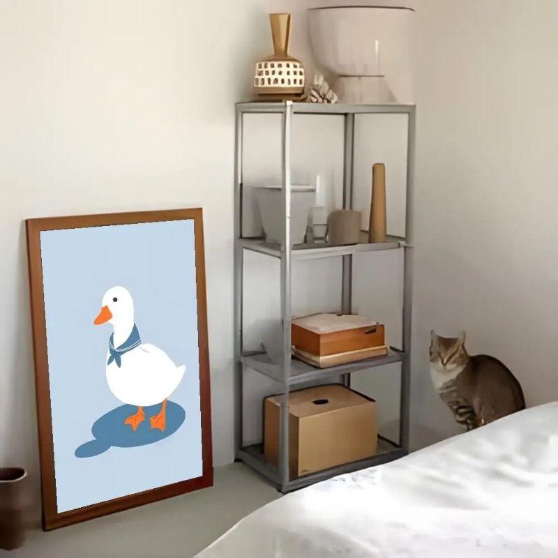 Cute Duck Tin Painting for Home Interior Decor