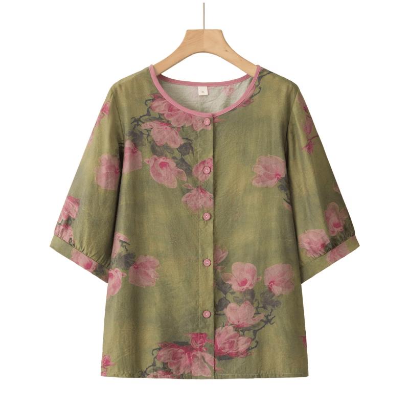 Yuzhaolin Women s Floral Print Blouse 2XL